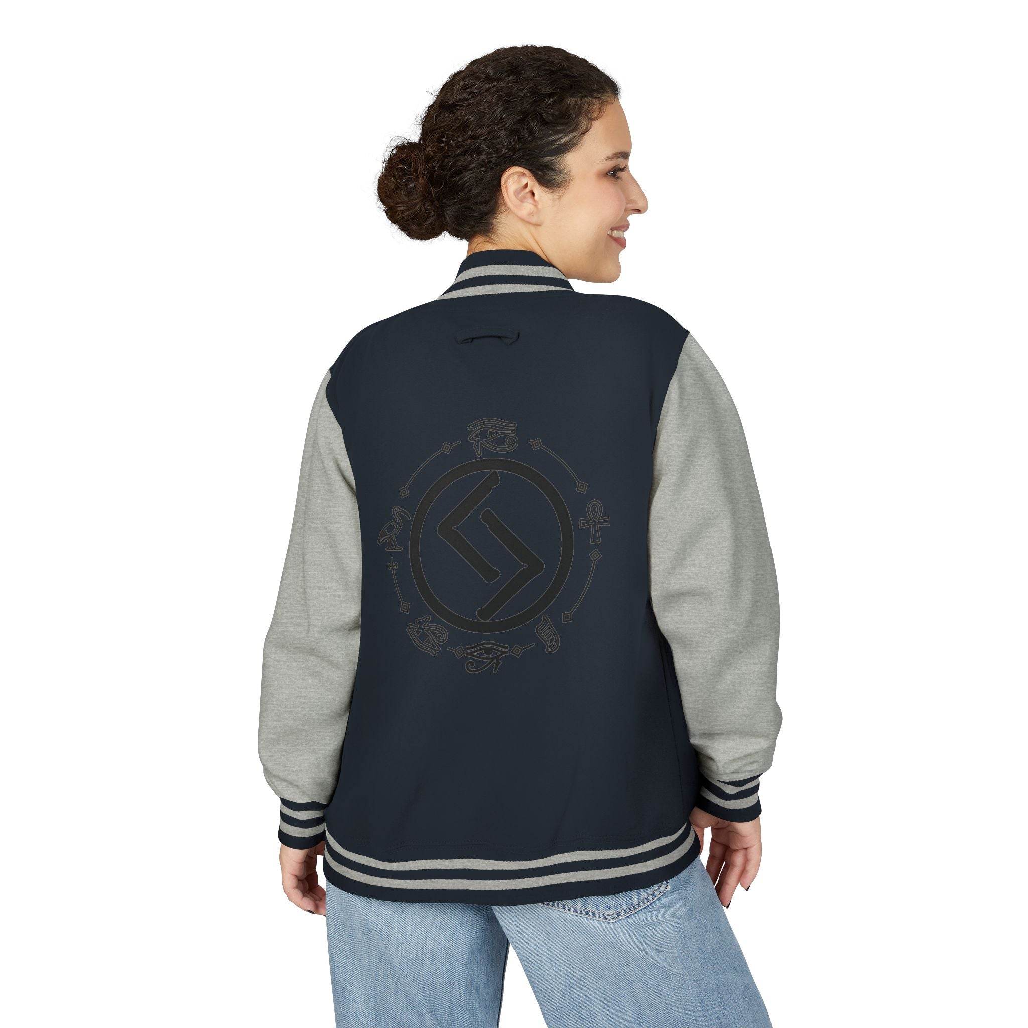 Classic Black & White Letterman Jacket