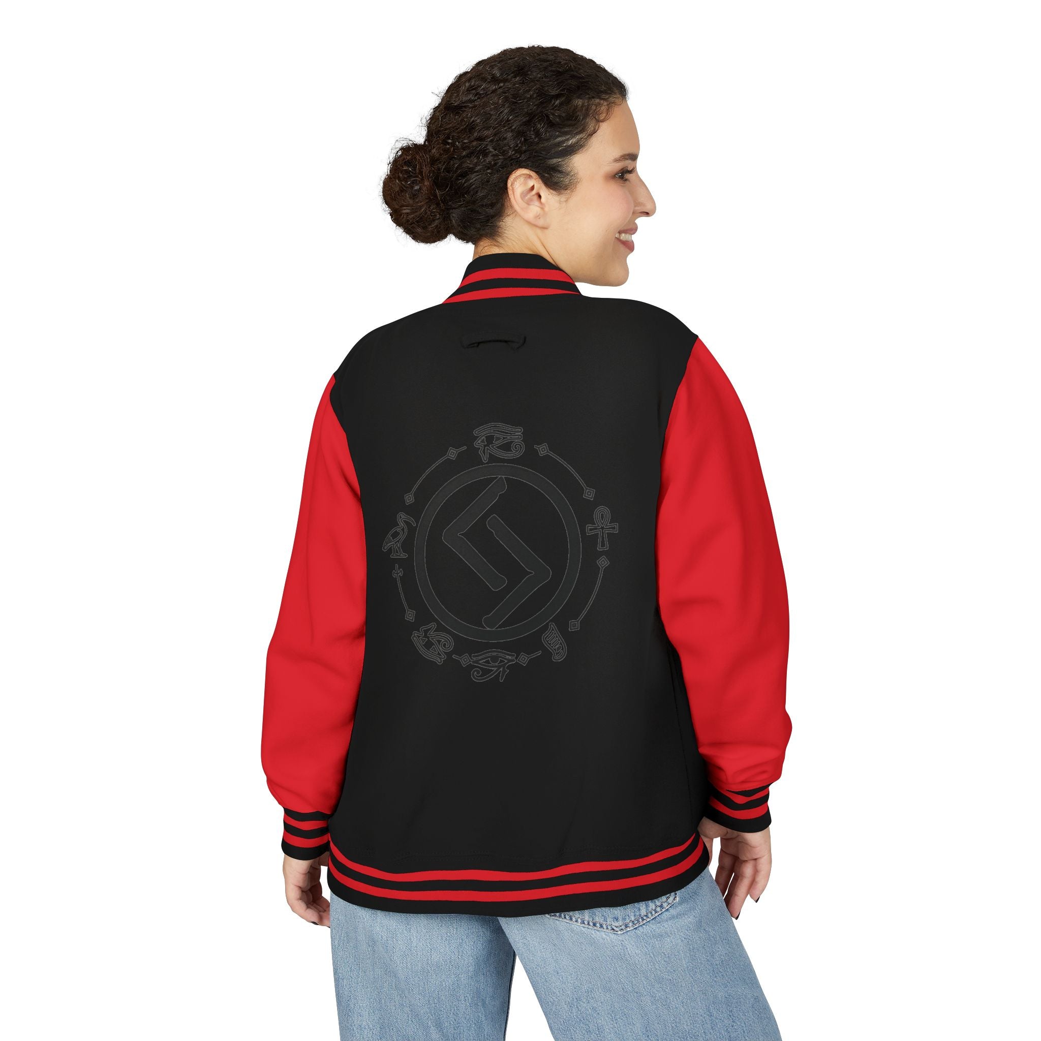 Classic Black & White Letterman Jacket