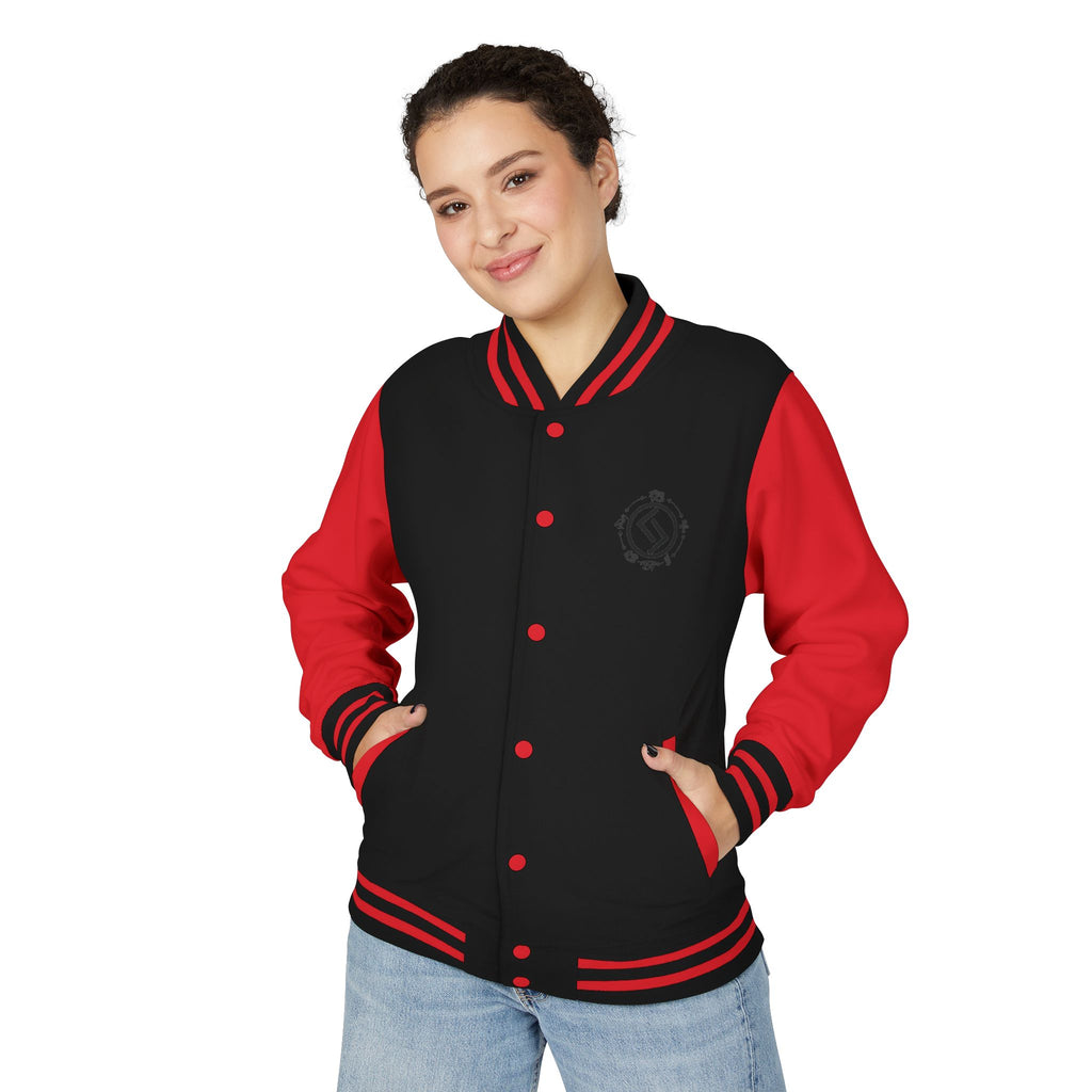 Classic Black & White Letterman Jacket