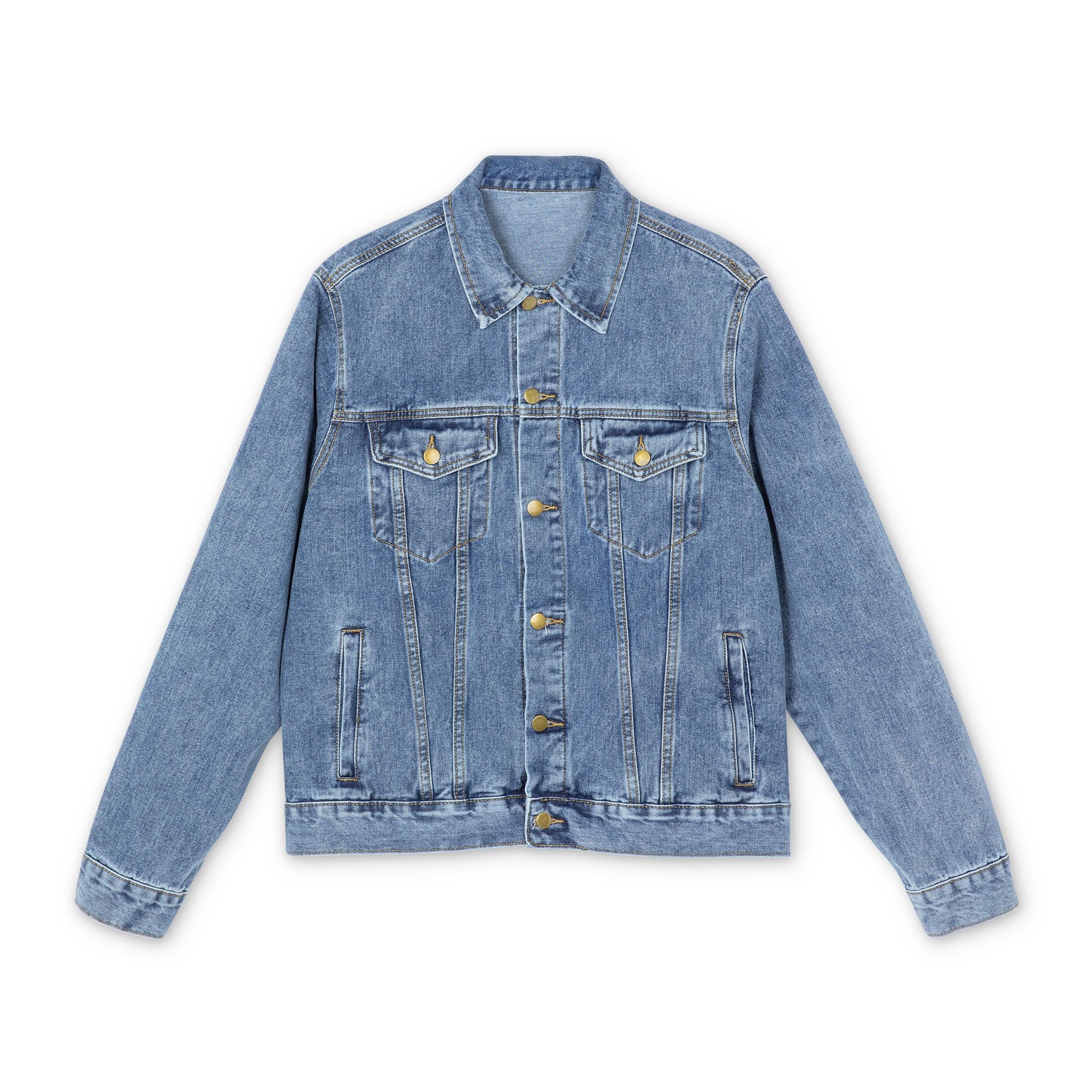 Denim Jacket — Embroidered Yggdrasil Back Patch